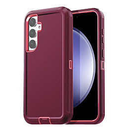 Heavy Duty Case for Galaxy S25FE (MAROON & PINK) (Only Ground Shipping)