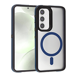 Galaxy S25 Plus Magsafe Dual-Color TPU Matte Case - DARK BLUE (Only Ground Shipping)