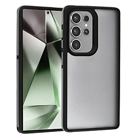 Galaxy S25 Ultra Matte Silicone Frame Shockproof Case - GRAY (Only Ground Shipping)