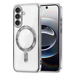 Shiny Wireless Charging Clear Case - SILVER for Galaxy S26 Plus (Only Ground Shipping)