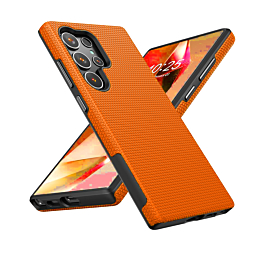 Galaxy S26 Ultra Shock Absorption Protective Dual Layer Case - ORANGE (Only Ground Shipping)