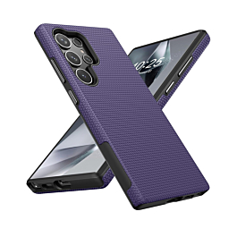 Shock Absorption Protective Dual Layer Case - PURPLE for Galaxy S26 Ultra (Only Ground Shipping)
