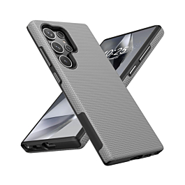 Shock Absorption Protective Dual Layer Case -SILVER for Galaxy S26 ULTRA (Only Ground Shipping)