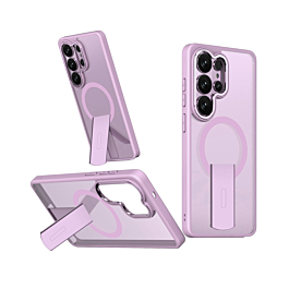 Slim Translucent  Wireless Charging Case with Folding Stand - LAVENDAR  for Galaxy S26 Ultra (Only Ground Shipping)