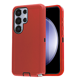 Heavy Duty Case for Galaxy S26 Ultra RED & BLACK  (Only Ground Shipping)