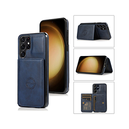 Galaxy S26 Ultra Leather Pocket Wallet Case - BLACK (Only Ground Shipping)