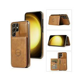 Galaxy S26 Ultra Leather Pocket Wallet Case -ORANGE (Only Ground Shipping)