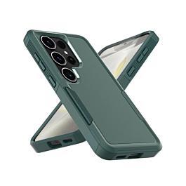 Dual Layers Shockproof Strong Case  w/Ring - DARK GREEN for Galaxy S26 Ultra (Only Ground Shipping)