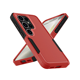Dual Layers Shockproof Strong Case  w/Ring - RED for Galaxy S26 Ultra (Only Ground Shipping)
