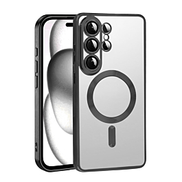 Galaxy S26 Ultra Shiny Wireless Charging Clear Case - BLACK  (Only Ground Shipping)