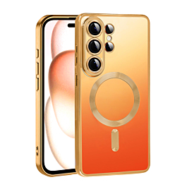 Galaxy S26 Ultra Shiny Wireless Charging Clear Case - GOLD  (Only Ground Shipping)