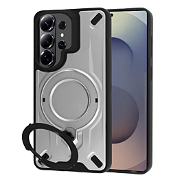 Galaxy S26 Ultra Rugged Magnetic Armor Case - SILVER (Only Ground Shipping)