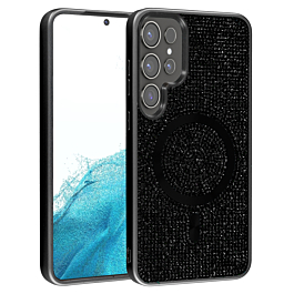 Wireless Charging Bling Diamond Crystal Case - BLACK for Galaxy S26 Ultra (Only Ground Shipping)