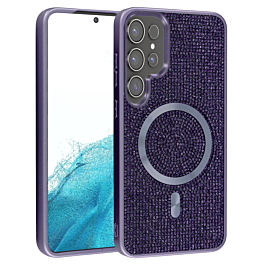 Wireless Charging Bling Diamond Crystal Case - PURPLE for Galaxy S26 Ultra (Only Ground Shipping)