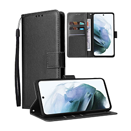 Leather Wallet Case with Card Slot - (BLACK) for iPhone 16e / 17e (Only Ground Shipping)