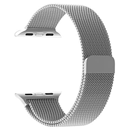 iWatch (38/40/41mm) Milanese Stainless Steel Band - SILVER (Only Ground Shipping)