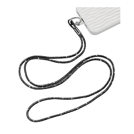 Crystal Neck Lanyard Keychain - BLACK (Only Ground Shipping)