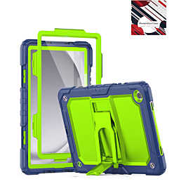 Heavy Duty Shockproof Tablet Case with Kickstand - NAVY BLUE & GREEN Galaxy Tab A9 Plus 2023 (11") (X210, X216, X218) (Only Ground Shipping)