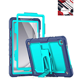 Heavy Duty Shockproof Tablet Case with Kickstand - NAVY BLUE & TEAL Galaxy Tab A9 Plus 2023 (11") (X210, X216, X218) (Only Ground Shipping)