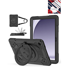 Shockproof Heavy Duty Stand Case with Pen Slot - BLACK for Galaxy Tab A9 Plus 2023 (11") (X210, X216, X218) (Only Ground Shipping)