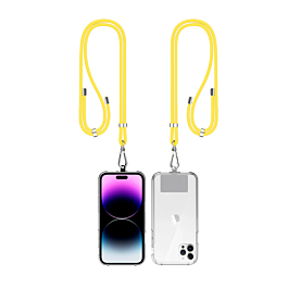 Mobile Phone Straps with Card Holder - YELLOW (Only Ground Shipping)