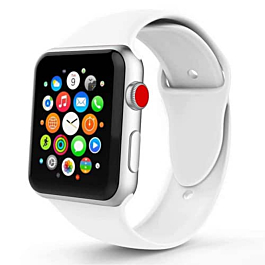 iWatch (42/44/45/49mm) Silicone Band - WHITE (Only Ground Shipping)