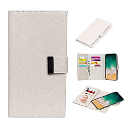 Fashion Wallet with Removable Magnet Case - WHITE for iPhone 11 Pro Max (Only Ground Shipping)