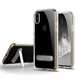 Ultra Hybrid Air Cushion Case with Magnetic Kickstand - GOLD for iPhone XR (Only Ground Shipping)