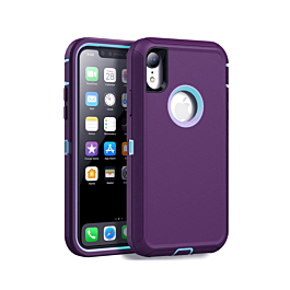 Heavy Duty Case for iPhone XR (DARK PURPLE & PINK) (Only Ground Shipping)