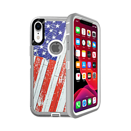 Heavy Duty Case for iPhone XR (US FLAG) (Only Ground Shipping)