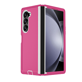 Heavy Duty Case for Galaxy Z Fold 7 (PINK & WHITE) (Only Ground Shipping)