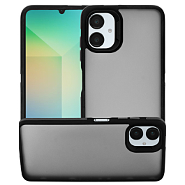 Matte Silicone Frame Shockproof Case - BLACK for Galaxy A06 (Only Ground Shipping)