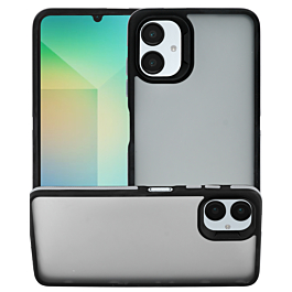 Matte Silicone Frame Shockproof Case - WHITE for Galaxy A06 (Only Ground Shipping)