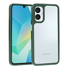 Matte Color Bumper Clear Case - GREEN for Galaxy A06 (Only Ground Shipping)