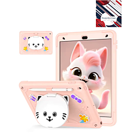 Shockproof Kickstand Case with Pen Slot - ROSE PINK for iPad Air 11 2024 (Only Ground Shipping)