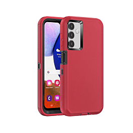 Heavy Duty Case for Galaxy A14 4G/5G (RED & BLACK) (Only Ground Shipping)