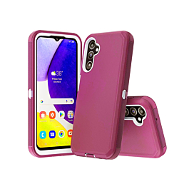 Heavy Duty Case for Galaxy A15 (HOT PINK & WHITE) (Only Ground Shipping)