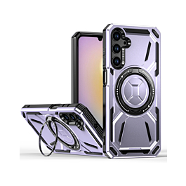 Full-Body Rugged Shockproof Case with Built-in Ring Holder - PURPLE for Galaxy A15 (Only Ground Shipping)