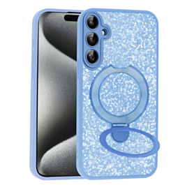 Sparkle Luxury Slim Case with Magnetic Kickstand for Galaxy A17 (LIGHT BLUE) (Only Ground Shipping)