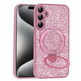 Sparkle Luxury Slim Case with Magnetic Kickstand for Galaxy A17 (PINK) (Only Ground Shipping)