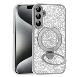 Sparkle Luxury Slim Case with Magnetic Kickstand for Galaxy A17 (SILVER) (Only Ground Shipping)