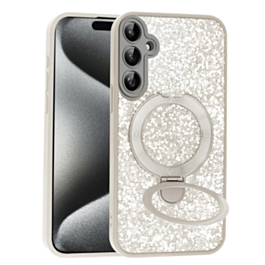 Sparkle Luxury Slim Case with Magnetic Kickstand for Galaxy A17 (WHITE) (Only Ground Shipping)