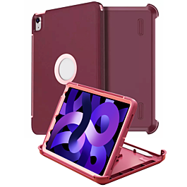 Heavy Duty Case with Clip - MAROON PINK for iPad Air 4 / Air 5 / Pro 11 (1st / 2nd / 3rd / 4th) (Only Ground Shipping)