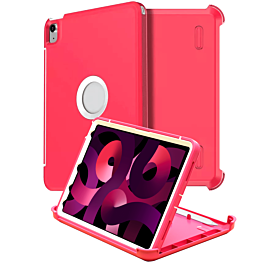 Heavy Duty Case with Clip - PINK WHITE for iPad Air 4 / Air 5 / Pro 11 (1st / 2nd / 3rd / 4th) (Only Ground Shipping)