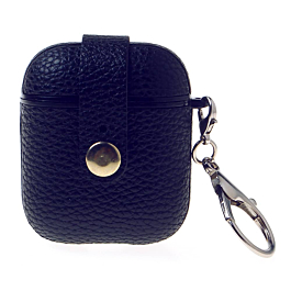 AirPods Pro Hard Leather Case with Metal Hook - DARK BLUE (Only Ground Shipping)