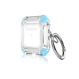 AirPods 1/2 Rugged Ring Shockproof Armor Case - BLUE (Only Ground Shipping)