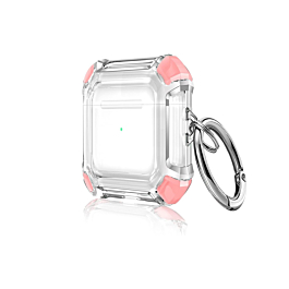 AirPods 1/2 Rugged Ring Shockproof Armor Case - PINK (Only Ground Shipping)