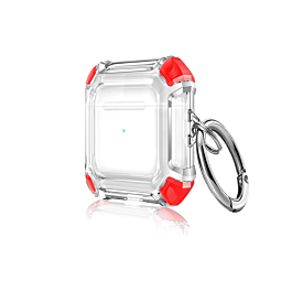 AirPods 1/2 Rugged Ring Shockproof Armor Case - RED (Only Ground Shipping)