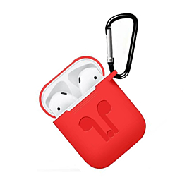 AirPods 1/2 case with Anti - Lost Strap (RED) (Only Ground Shipping)