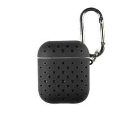 AirPods 1/2 Case with Anti - Lost Strap (BLACK / BLACK) (Only Ground Shipping)